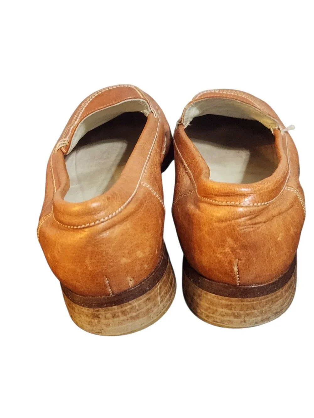 Joan and David Leather Loafers Size 7 M Brown Tan Slip On Shoes Italy